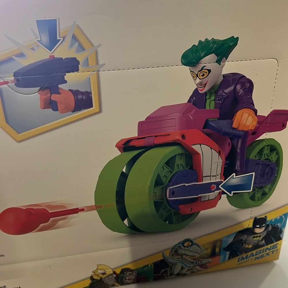 DC Fisher Price Imaginext XL Super Friends- Joker Laff Cycle. Brand New!! - Picture 5 of 6